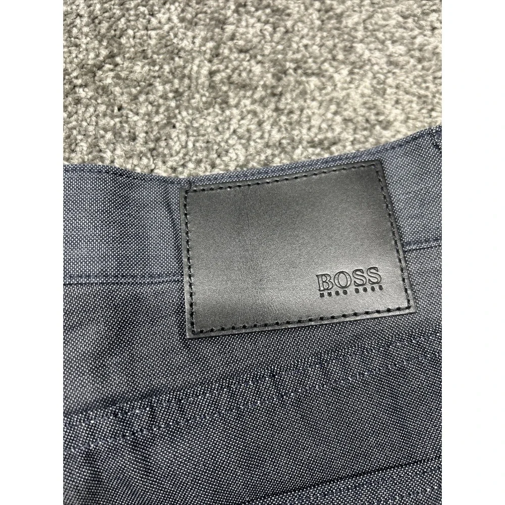 Hugo Boss Mens Pants 32x34 Blue Gray Regular Fit Kansas-10 Dress Trousers